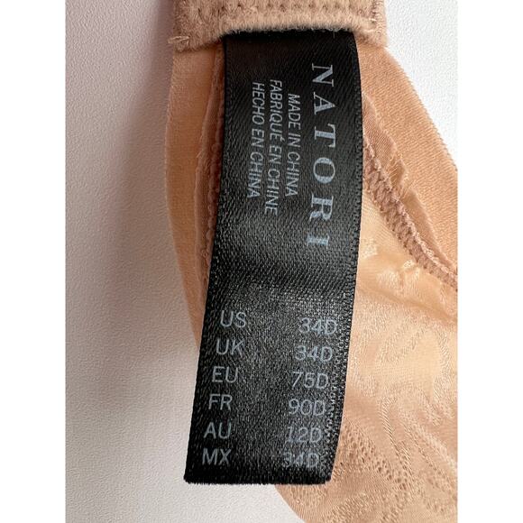Natori Bra 34D 136059 Jacquard T-Shirt Lined Underwire Beige - Picture 7 of 9